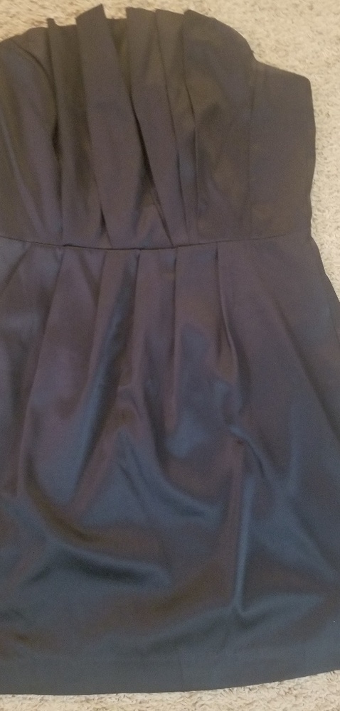 Satin, navy dress
